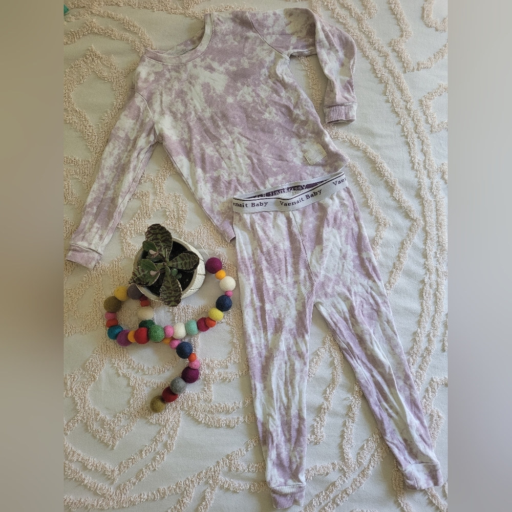 Purple tie dye pajamas